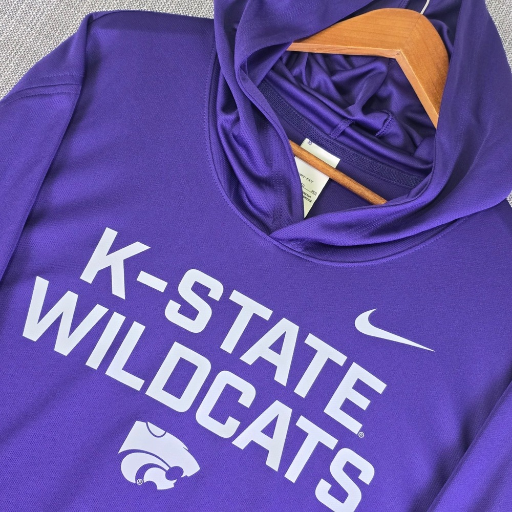 K-State Wildcats x Nike Mens 3XL Purple Dri-Fit Sideline Coaches Hoodie Wicking